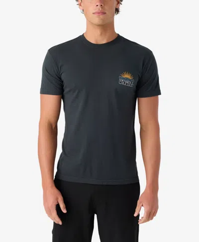 O'neill Men's Rays & Waves Graphic Tees In Dark Charcoal