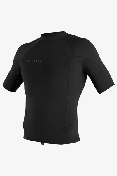 O'neill Men's Reactor-2 1mm Short Sleeves Wetsuit Top In Black