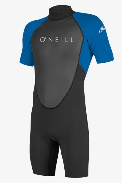 O'neill Men's Reactor-2 2mm Back Zip Short Sleeves Spring Wetsuit In Black