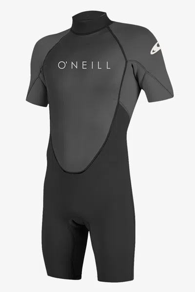 O'neill Men's Reactor-2 2mm Back Zip Short Sleeves Spring Wetsuit In Black