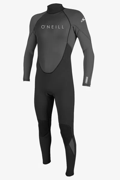 O'neill Men's Reactor-2 3/2mm Back Zip Full Wetsuit In Black Grey