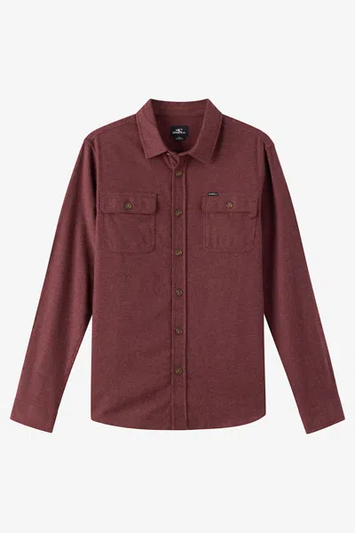 O'neill Men's Regent Flannel Long Sleeve Shirt In Brown
