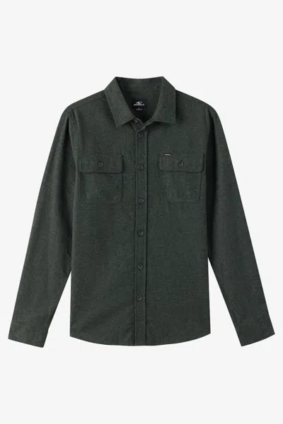 O'neill Men's Regent Flannel Long Sleeve Shirt In Green