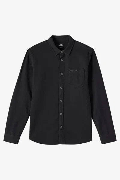 O'neill Men's Regent Flannel Standard Fit Long Sleeve Shirt In Black