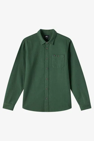 O'neill Men's Regent Flannel Standard Fit Long Sleeve Shirt In Green