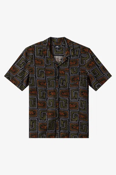 O'neill Men's Relaxed Woven Camp Shirt In Black