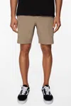 O'neill Men's Reserve Elastic Shorts In Khaki Heather In Gray