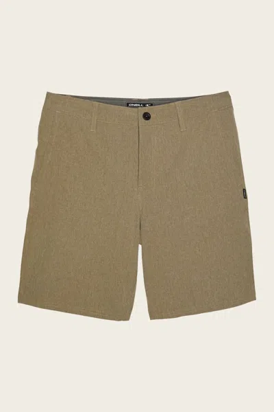 O'neill Men's Reserve Heather Hybrid Shorts In Khaki In Green
