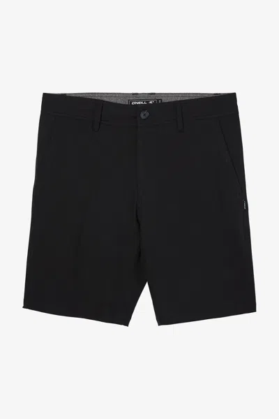 O'neill Men's Reserve Light Check 19" Hybrid Shorts In Black