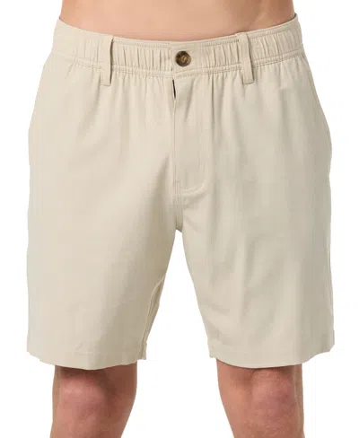 O'neill Men's Reserve Light Check Hybrid Elastic Waist Shorts, 8" Inseam In Light Khaki