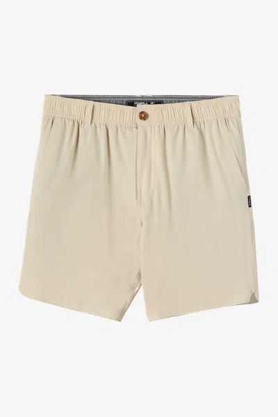O'neill Men's Reserve Light Check Scallop Elastic Waist 18" Hybrid Shorts In Multi