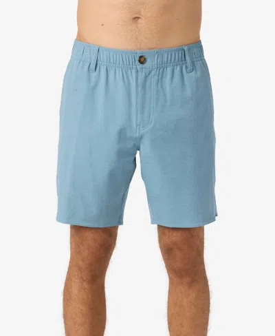 O'NEILL MEN'S RESERVE LIGHT CHECK SCALLOP ELASTIC WAIST SHORTS