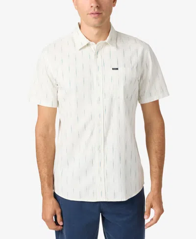 O'neill Men's Seafaring Ikat Short Sleeve Standard Shirt In White