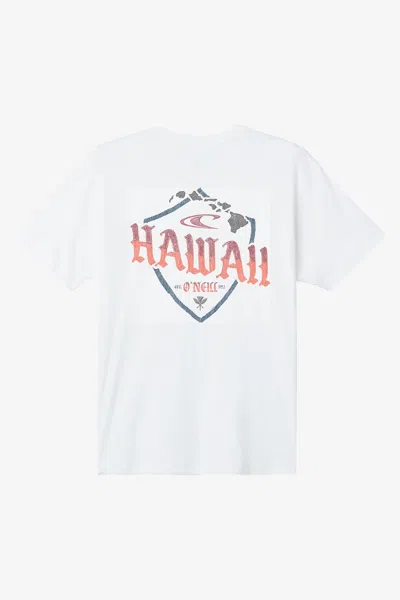 O'neill Men's Shield Hawaii Classic T-shirt In White