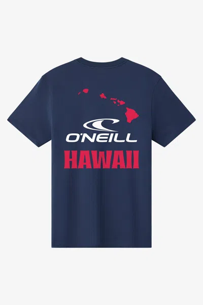 O'neill Men's Square Up Hawaii Classic T-shirt In Blue