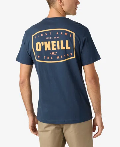 O'neill Men's Stamped Short Sleeve T-shirt In New Navy