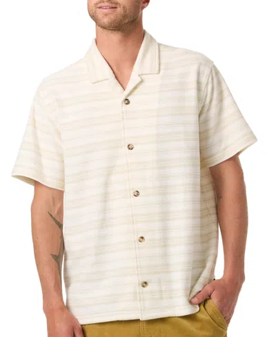 O'neill Men's Striped Herringbone Camp Collar Shirt In Multi
