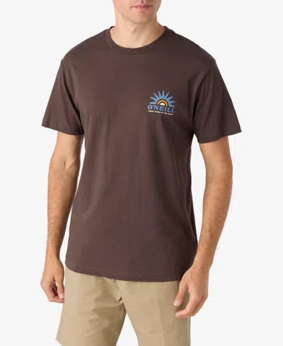 O'neill Men's Sunrise Graphic T-shirt In Seal Brown