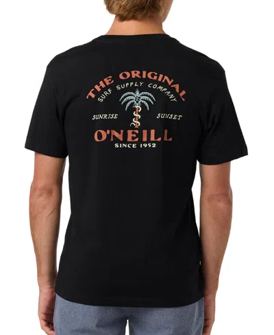 O'neill Men's Surf Supply Short-sleeve Crewneck T-shirt In Black