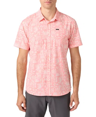 O'neill Men's Traveler Traverse Slub Short Sleeve Shirt In Orange