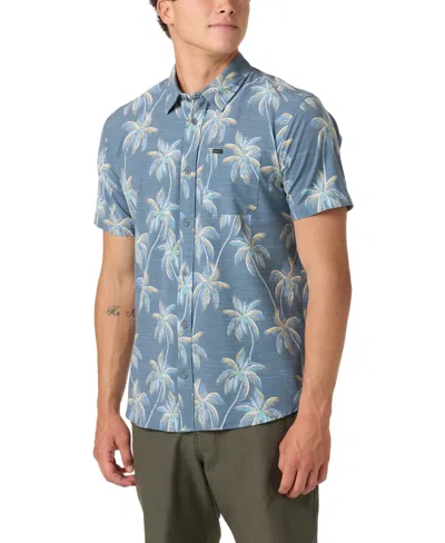 O'neill Men's Traveler Upf Traverse Short Sleeve Standard Shirt In Blue