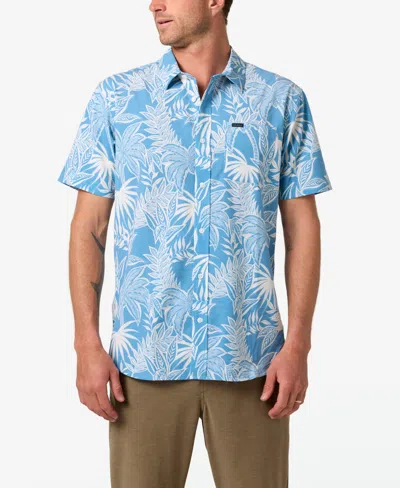 O'neill Men's Traveler Upf Traverse Short Sleeve Standard Shirt In Blue Shadow