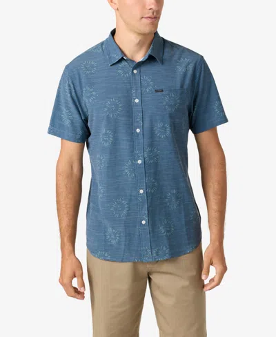 O'neill Men's Traveler Upf Traverse Short Sleeve Standard Shirt In Midnight Navy