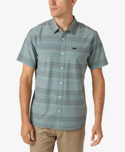 O'neill Men's Traveler Upf Traverse Stripe Shirt In Sage