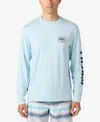 O'neill Men's Traveler Upf Wordmark Long Sleeve T-shirt In Heather Light Blue