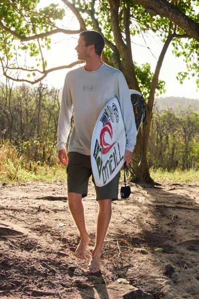 O'neill Men's Triple Stretch Upf Long Sleeve T-shirt In White