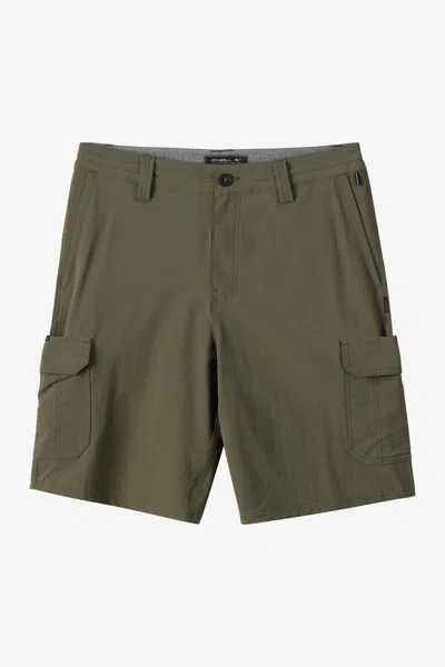O'neill Men's Trvlr Cargo 20" Hybrid Shorts In Green