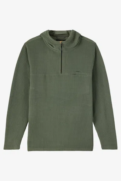 O'neill Men's Trvlr Hooded Quarter Zip Long Sleeve Pullover In Green