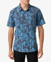 O'neill Men's Trvlr Short Sleeve Printed Button-front Performance Shirt In Black