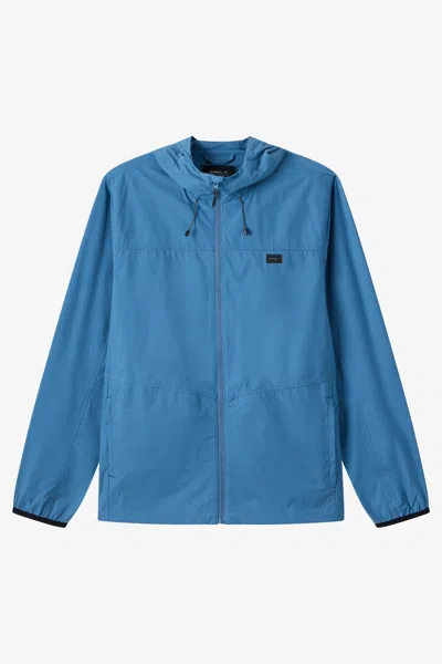 O'neill Trvlr Hooded Water Repellent Jacket In Blue