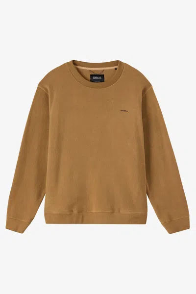 O'neill Men's Trvlr Superfleece Crew Neck Fleece In Brown