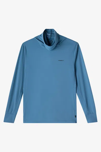 O'neill Men's Trvlr Upf Elevated Hooded Long Sleeve Pullover In Blue
