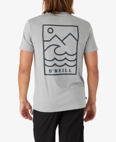 O'neill Men's Trvlr Upf Staple Standard Fit T-shirt In Heather Gray