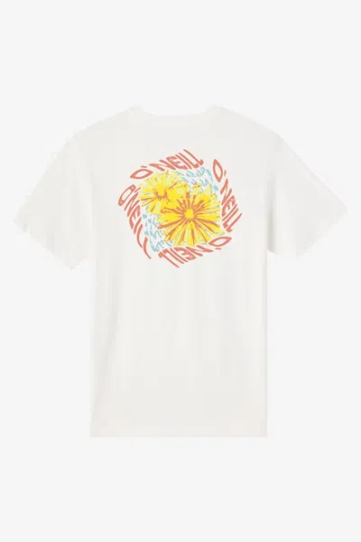 O'neill Men's Twisted Flowers Classic T-shirt In White