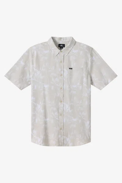 O'neill Men's Upf Slub Relaxed Fit Shirt In White