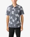 O'neill Men's Upf Traverse Slub Short Sleeve Relaxed Shirt In Gray