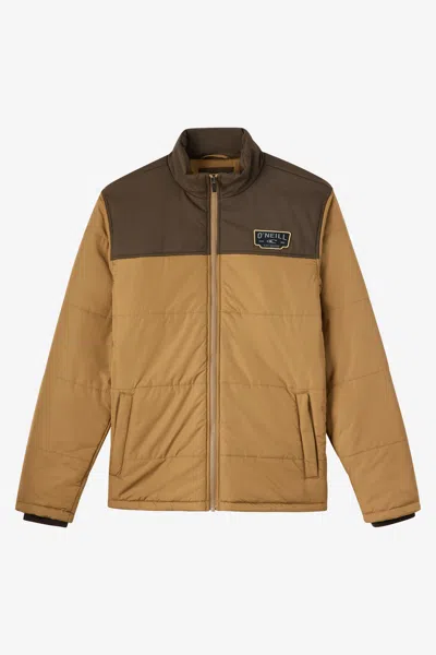 O'neill Men's Vista Quilted Jacket In Brown