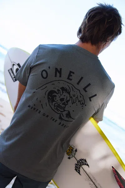 O'neill Men's Wave Brain Upf T-shirt In Gray