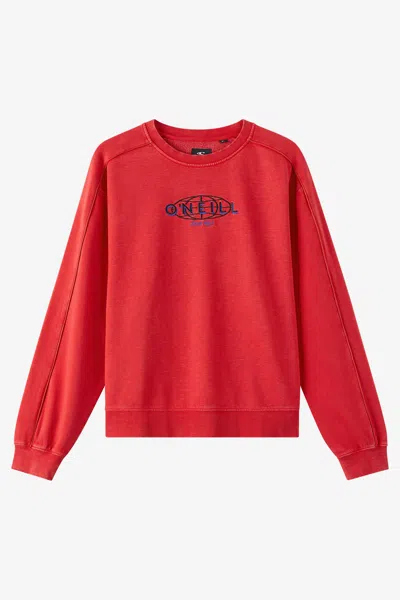 O'neill Men's Y2k Box Crew Neck Fleece In Red