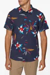 O'neill Men's Yabro Short Sleeves Woven Shirt In Navy In Multi