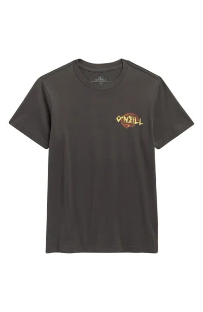 O'neill Kids'  Micro Brain Cotton Graphic T-shirt In Brown
