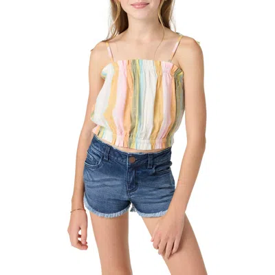 O'neill Kids'  Millie Ruffle Sleeveless Top In Multi