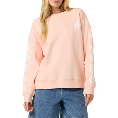 O'neill Mini Hibis Hawaii Oversized Graphic Sweatshirt In Pink