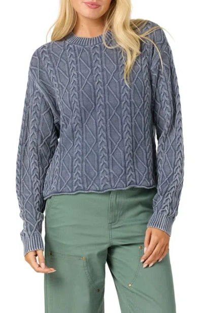 O'neill Misha Cable Knit Sweater In Blue