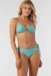 O'neill Mizi Metallic Rib Jensen Bottom Women's Xs Canton Stretch Skimpy Vda55 In Blue