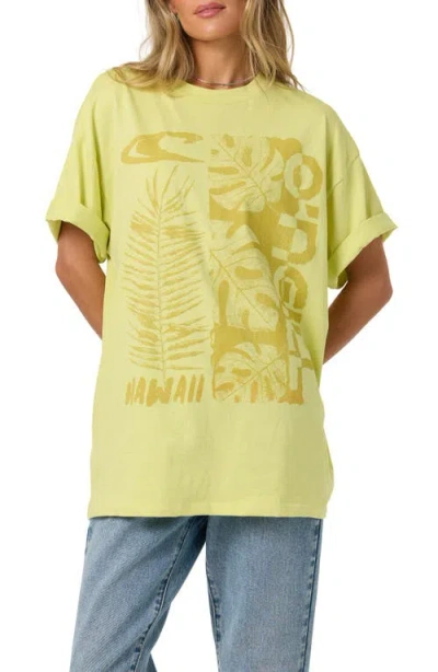 O'neill Monstera Hawaii Oversized Graphic Tee In Green